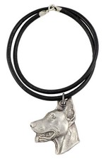 Doberman I - Necklace With Dog, Silver-Plated Pendant for Hundefans, Unique