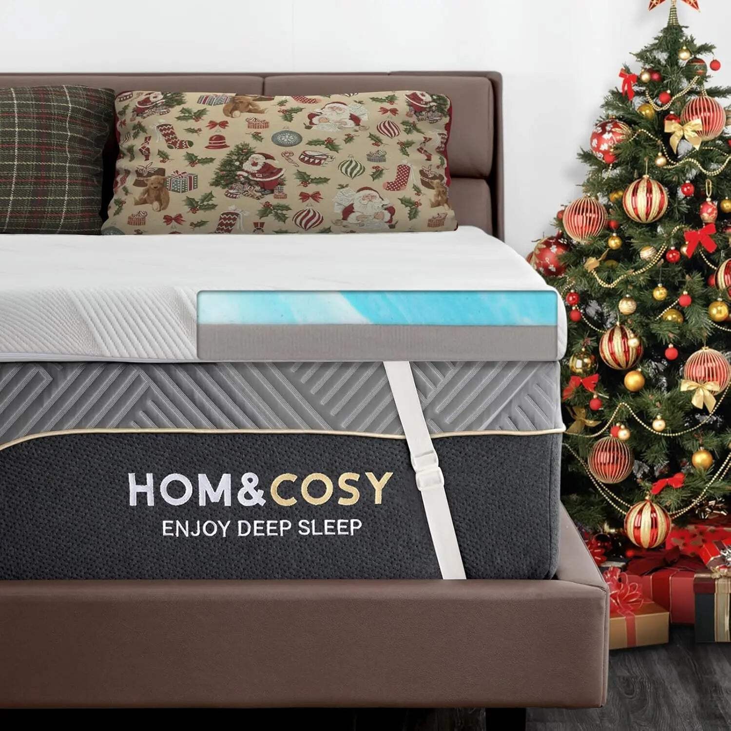 Cooling Gel Memory Foam Mattress with Bamboo Cover Extra Firm Support