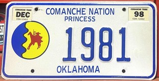 Comanche Nation PRINCESS License Plate