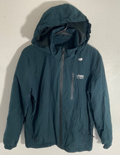 Jeep Spirit Mens Hooded Jacket L Dark Green Fleece Lined