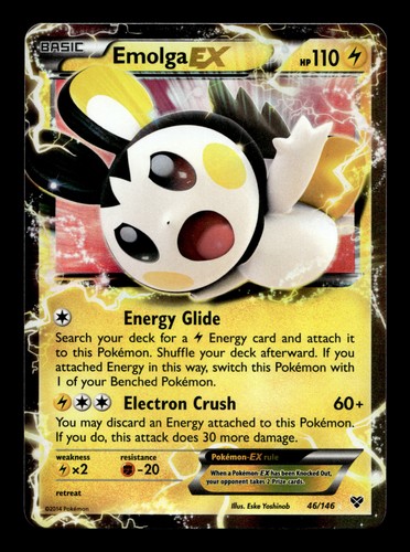 Emolga EX 46/146 Holofoil XY Base Set Ultra Rare Pokemon TCG