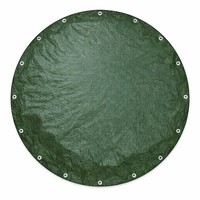 2X Polytarp Pe Abdeckplane Schutzplane 5M Rund GrüN ReißFest Wasserdicht 210G/M²
