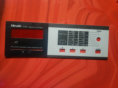 One New Heathkit/ Heath IT-2240 Front Label for the Digital LC Bridge