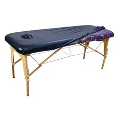 Yoquare Massage Table Cover with Face Hole 32W x 74L x 4H Inch 1pack, Black