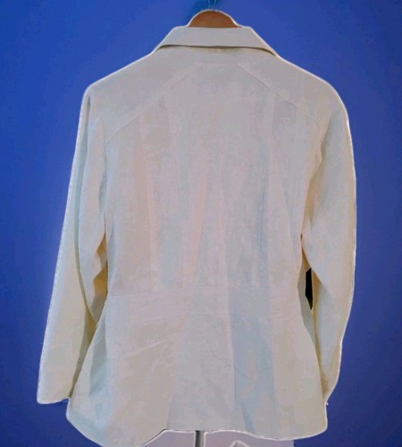 Coldwater Creek Women's Blazer Ivory Linen Tailored Lined Cream Jacket NWOT - Picture 7 of 22