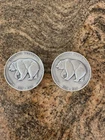 silver bullion  coins, .999 fine silver, vintage/ serial number, lot of 2