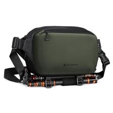 K F CONCEPT 2 in 1 Camera Sling Bag, Everyday 6L, 04 Black green Medium