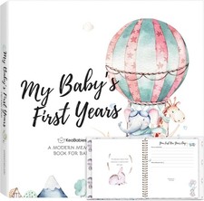 First 5 Years Baby Memory Book Girl, Boy - 90 Pages Hardcover First Year Milesto