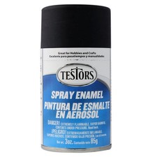 Testors 1249T Enamel Spray Paint, 3oz Flat Black