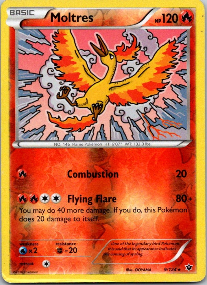 Moltres 9/124 Reverse Holo XY - Fates Collide NM