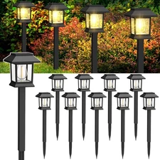 2-10X Solar Pathway Lights Outdoor Garden Landscape Walkway Path Yard Lawn Decor