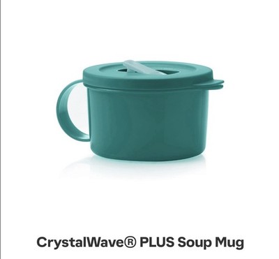 Tupperware ~ Crystalwave ~PLUS ~Soup ~Mug ~ 2 Cup