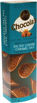 Hamlet Chocola's Milk Chocolate Salted Caramel Crispy Thins, 125-g