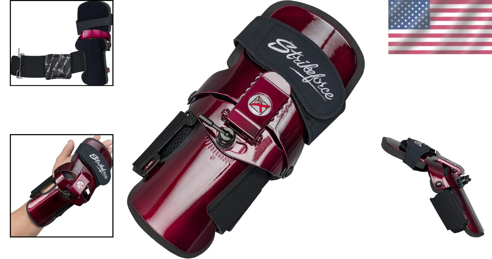 Strikeforce Pro Rev 2 Adjustable Bowling Wrist Support for Right-Handed Players