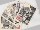 FRANCE 1954 NATIONAL INDUSTRIES & LITERARY FIGURES(6/5/54) set of 5 maxi cards