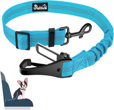 2-in-1 Dog Car Seat Belt - Reflective Elastic Bungee Leash With Latch Buckle