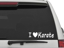 I LOVE KARATE Sticker Decal FREE SHIPPING Car Truck HEART CW1980