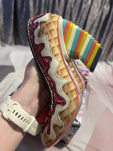 Irregular Choice Size 5 Ice Cream And Waffles Sparkle Funky Heels - 第 20/22 張圖片