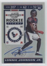 2019 Panini Contenders Optic Holo Prizm Rookie Ticket Lonnie Johnson Jr Auto ni4