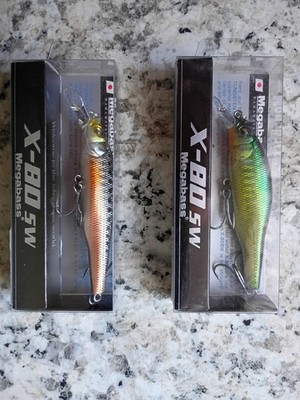 2 Megabass X-80 SW Baits Great Colors