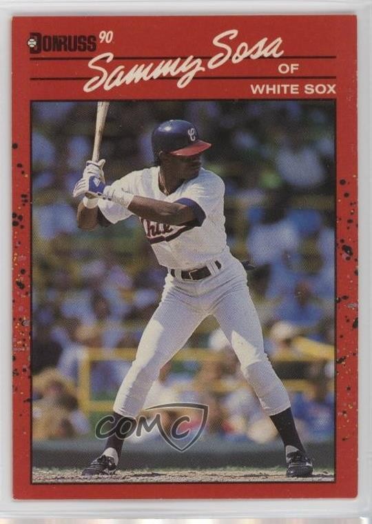 1990 Donruss Sammy Sosa #489 Rookie RC 1m3v