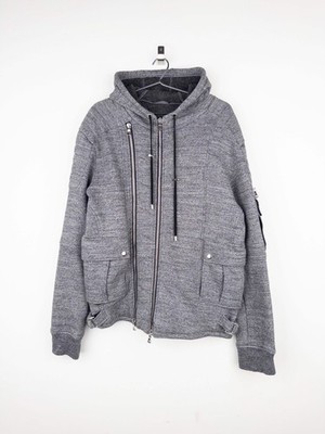 Balmain by Olivier Rousteing 2010s Double-Zip Biker Hoodie Jacket