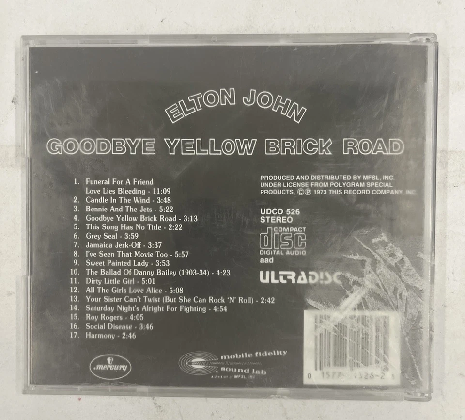 MFSL Elton John Goodbye Yellow Brick Road CD Used Foto 4 de 4