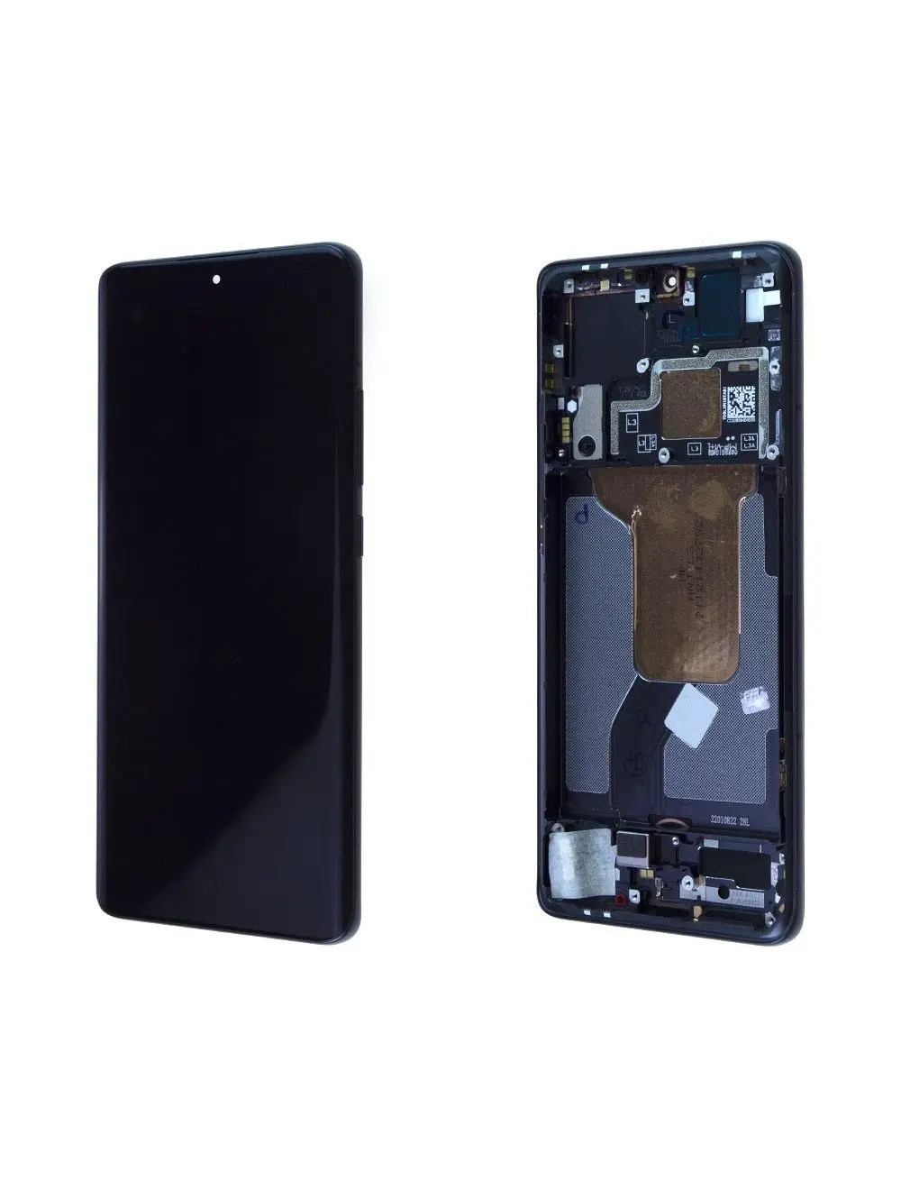 Écran Xiaomi 12X 5G complet noir avec châssis dalle tactile AMOLED