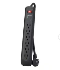 Commercial Electric 8 ft Cord  6 Outlets Surge Protector
