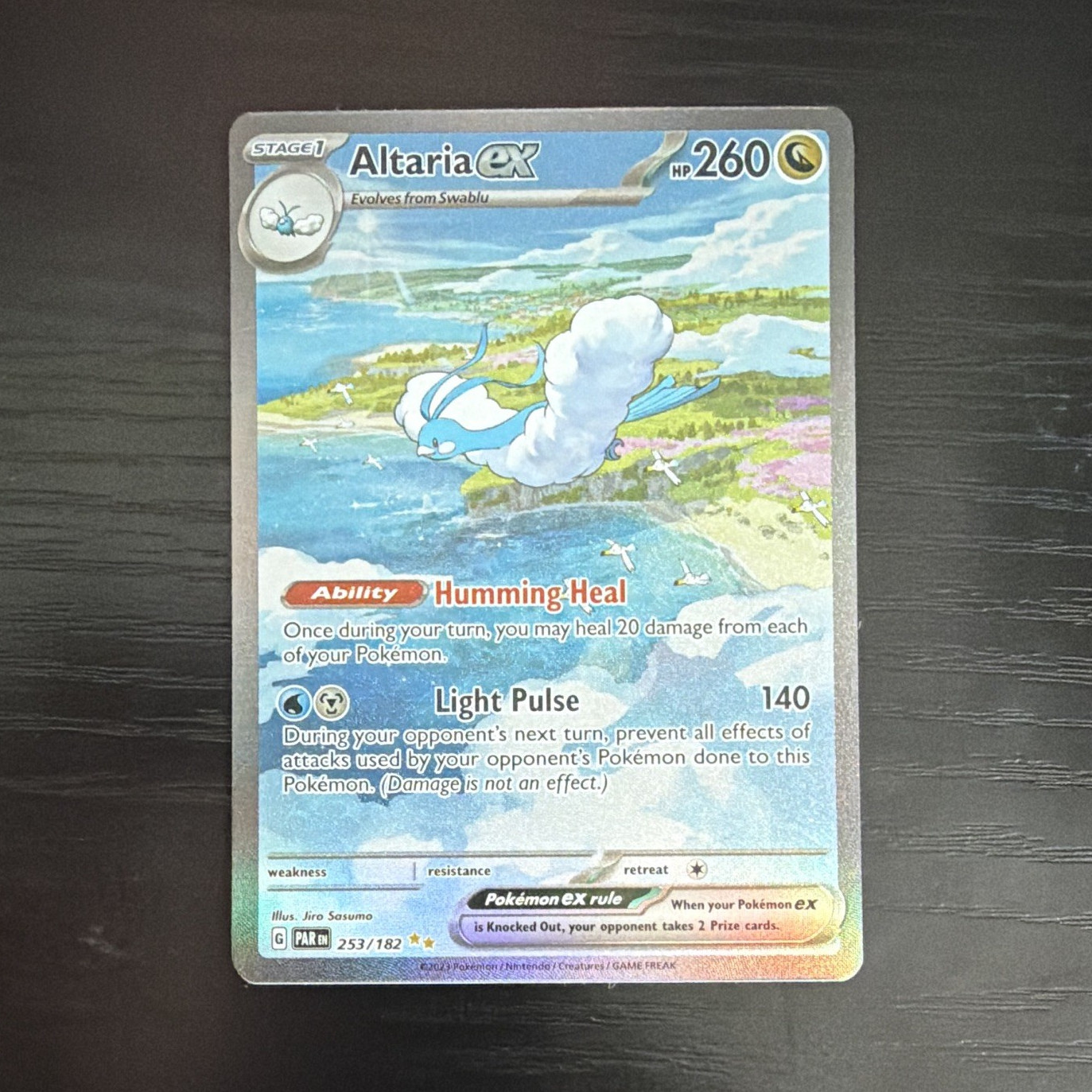 Altaria ex 253/182 SV04 Paradox Rift SIR Full Art Holo English 260 HP