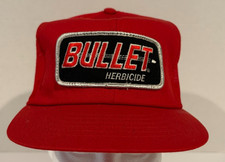 Vintage 1990s Trucker Hat Swingster Red Mesh Snapback Monsanto Bullet Herbicide
