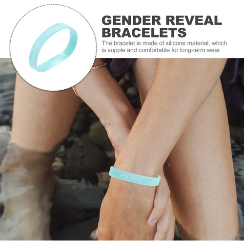 12pcs Gender Reveal Wristbands Bracelet for Gender Reveal Party Silicone Team - Picture 4 of 12