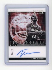 2024-25 Panini Noir Basketball TRAE YOUNG Emblazoned Ink Auto #d 33/49