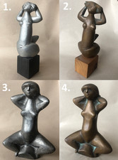 Jupp Zimmer Trier, Figur Skulptur Plastik weiblicher Akt, Gips / Bronze, Auswahl