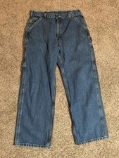 Carhartt Jeans Mens 32x30 Carpenter Loose Original Fit Work Hammer Loop B13-DPS