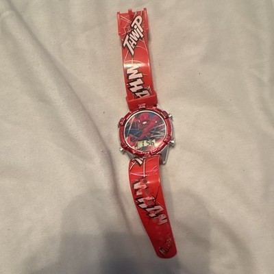 Accutime Marvel Spider-Man Kids Quartz Analog-Digital Watch Red Strap 30mm