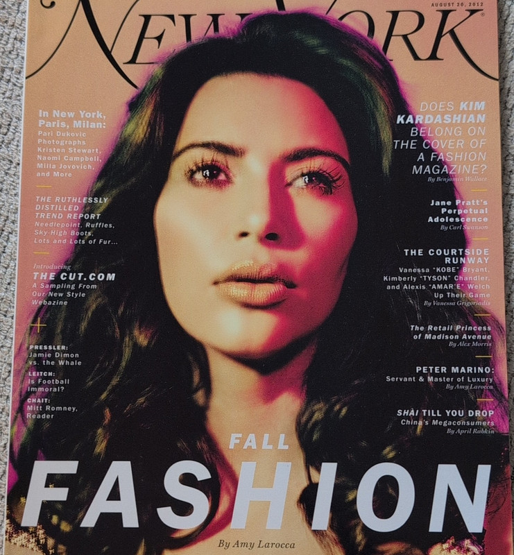 New York Magazine August 2012 Fall Fashion Issue Kim Kardashian 