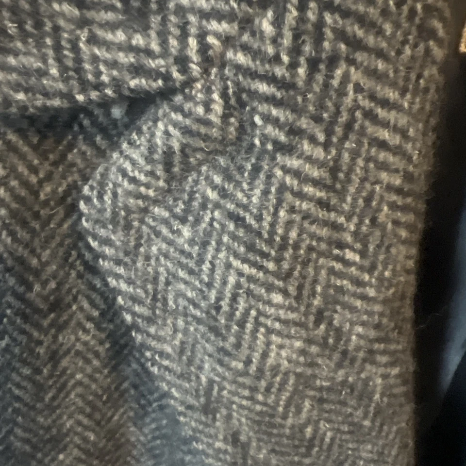 Harris Tweed Men's Vintage 60s Overcoat Handwoven Scottish Wool, Size Large - Image 4 of 4