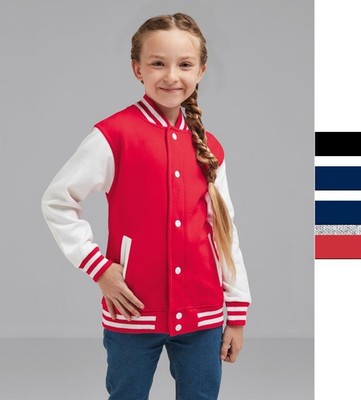 FDM Kinder College Jacket Jungen Mädchen Campus Übergangsjacke FV002 NEU