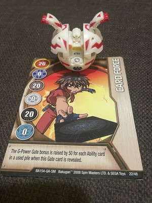Bakugan B1 Pyrus Pearl White Robotallion Does Not Close + Gate Card Battle Brawl