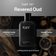 Kahf Revered Oud Eau De Toilette Fragancia de Larga Duración 100 ml