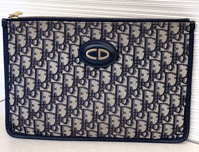 Dior Monogram Classic Clutch Bag in Black