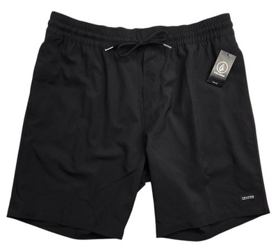Volcom Men's Stones Hybrid Elastic Waist Shorts Black Size  Large NWT