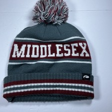 Middlesex Beanie Gray,Maroon, and White , English  England, Fall, Winter