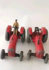 Two  vintage Dinky Toys 300 Massey-Harris Tractors