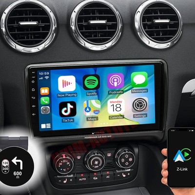 9'' Android 14 Für Audi TT 8J 2006-2014 Autoradio 4+64G GPS NAVI WIFI RDS Carplay