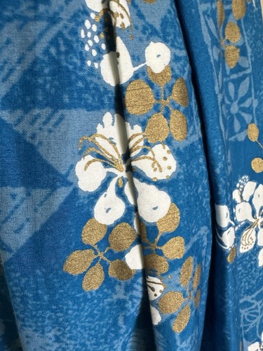 1960s Alfred Shaheen Hawaiian Floral Block Print Halter Dress Tiki Resort VTG - Picture 3 of 24