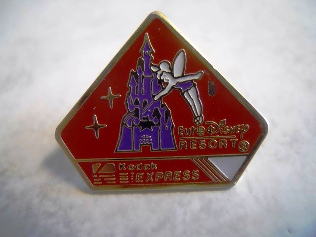 Euro Disney DLP 1990 Kodak Express Tinker Bell with Castle Pin
