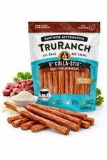 Rawhide Alternative Dog Chews Collagen Sticks Bully Flavor 15 Pack