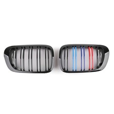 Front Kidney Hood Grille Grill Fits BMW E46 3 Series 2DR Coupe M-Color Dual Slat